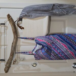 Swim Suits For All-top only,S20, cup support,pink,blue, zigzag & black.